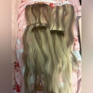 Hidden crown 20 inch clip-in hair extensions #116 cool ashy blonde w highlights